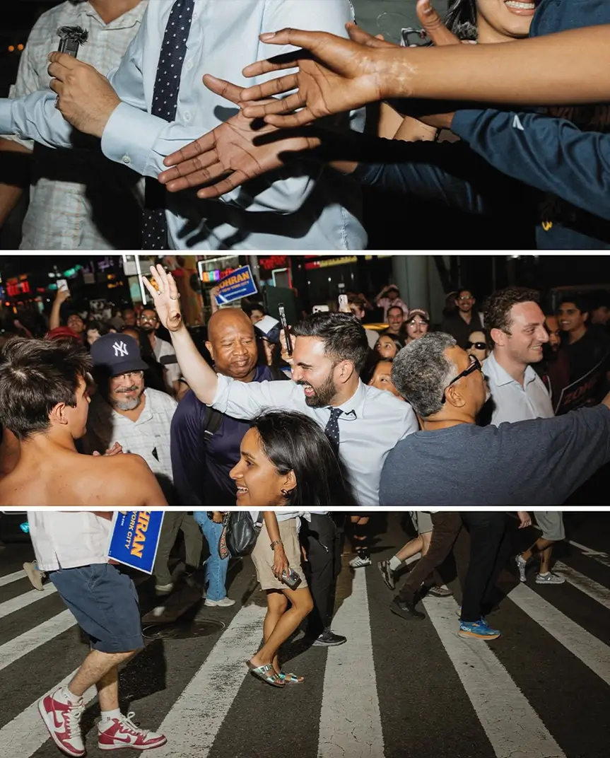Zohnrak Mamdani durante la campaña a la alcaldía de New York. Foto/ Kara Mccurdy (@karamccurdy).