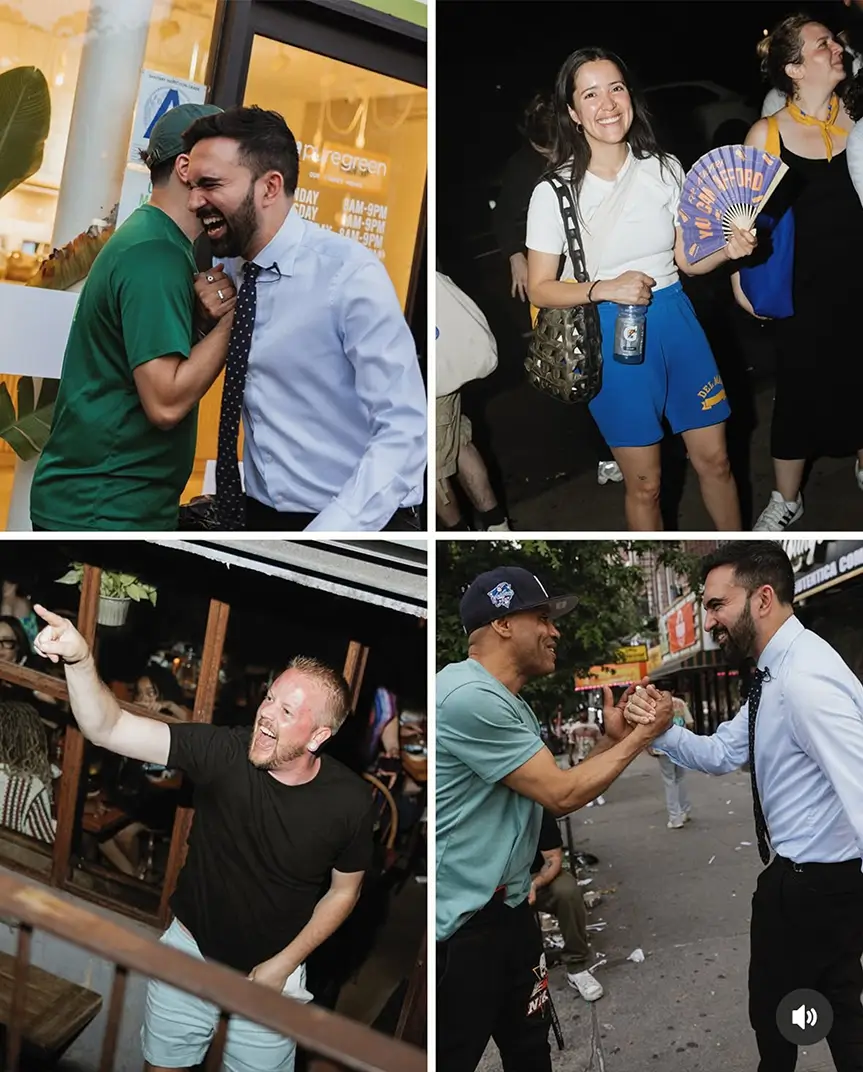 Zohnrak Mamdani durante la campaña a la alcaldía de New York. Foto/ Kara Mccurdy (@karamccurdy).